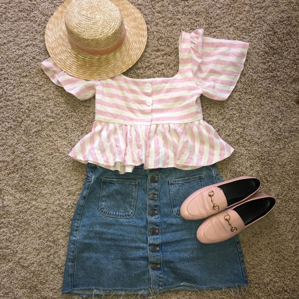 💓Baby Pink and Creme Zara Top💓